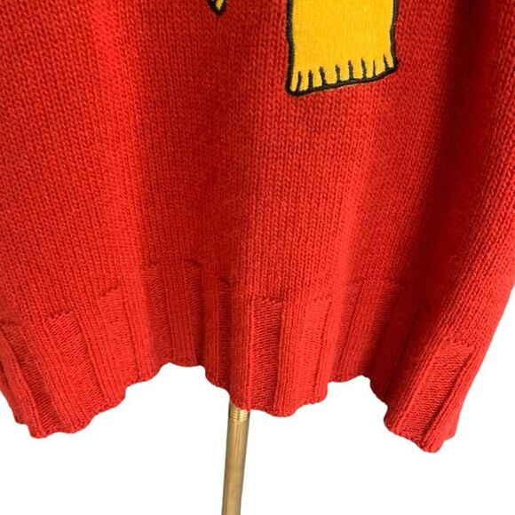 JC de Castelbajac RARE Vintage "Lucy" Charlie Brown Patchwork Sweater Red XXL - Picture 5 of 12